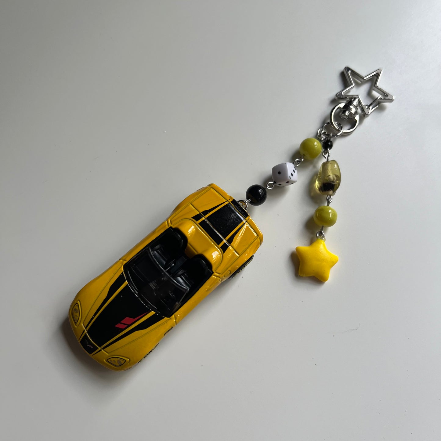 Corvette Beaded Keychain