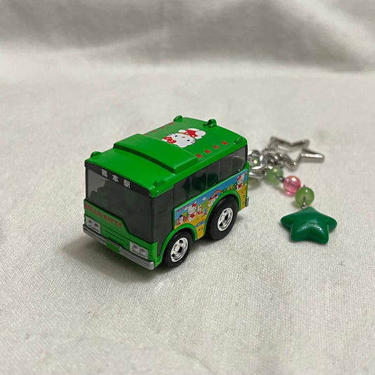 Kitty Bus Beaded Keychain