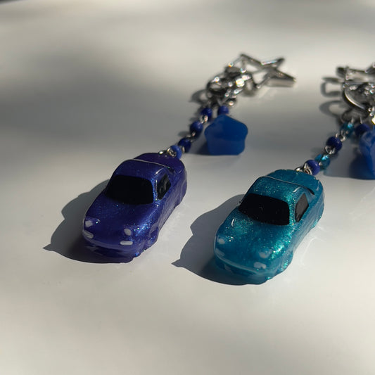 Bleep Blop Miata X Ghost Beaded Keychain