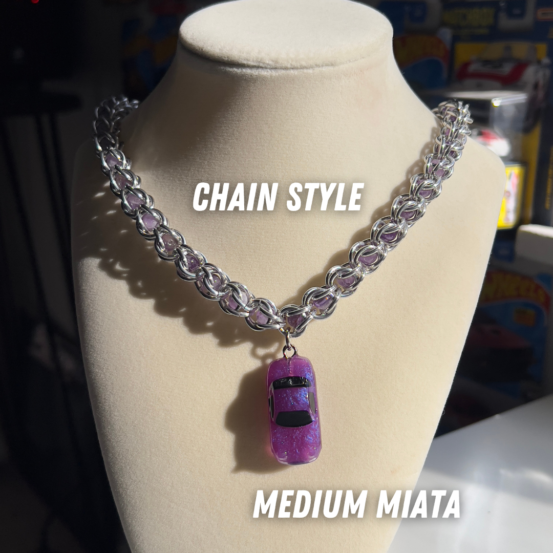 Custom Resin Miata Necklace