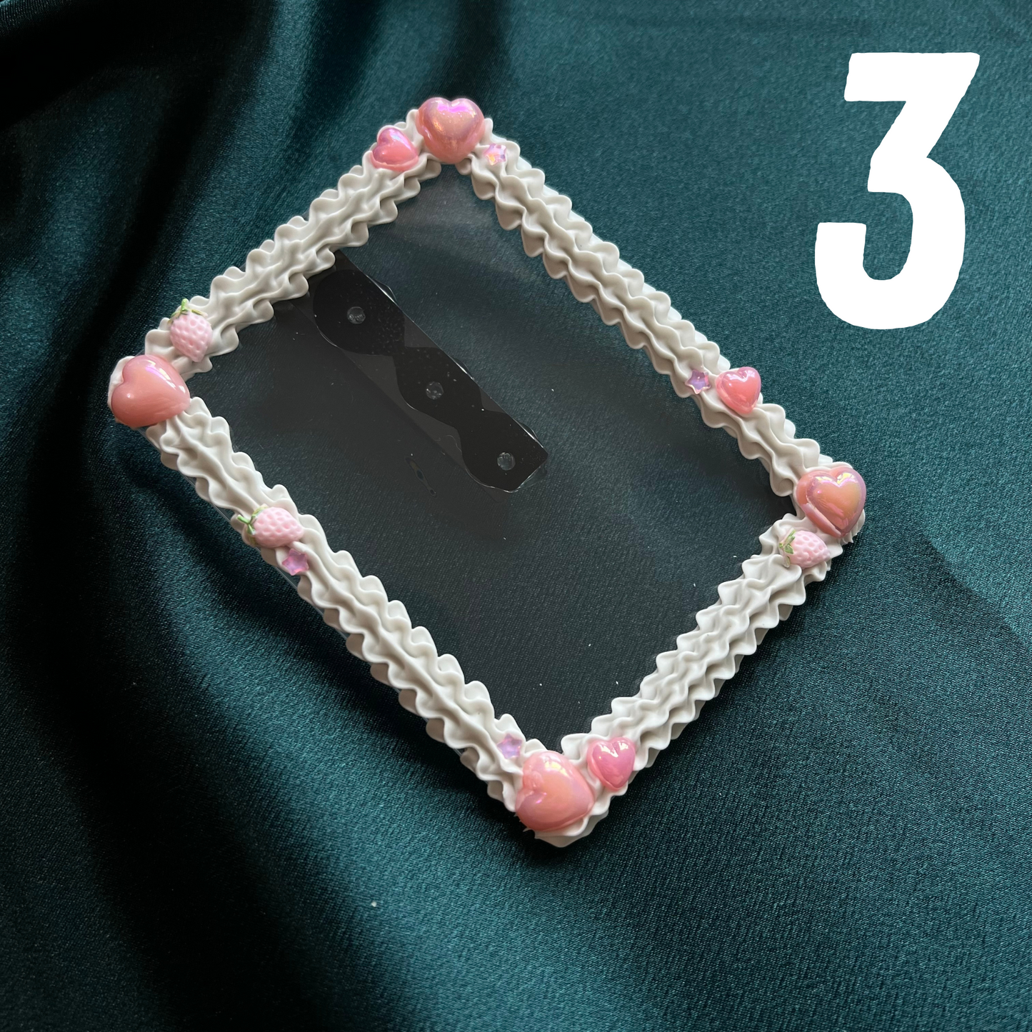Pink-Red Cake Deco Photo Visor Clip
