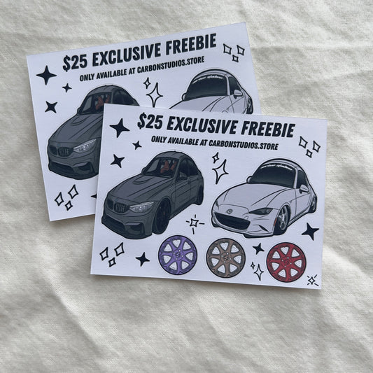 FREE* $25 Exclusive Sticker Sheet