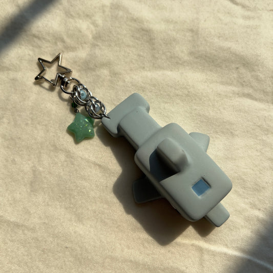 MC Squishy Dolphin Beaded Keychain