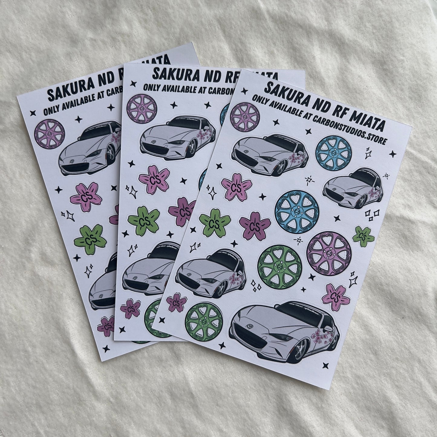 Sakura ND RF Miata Sticker Sheet