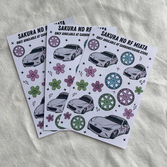 Sakura ND RF Miata Sticker Sheet