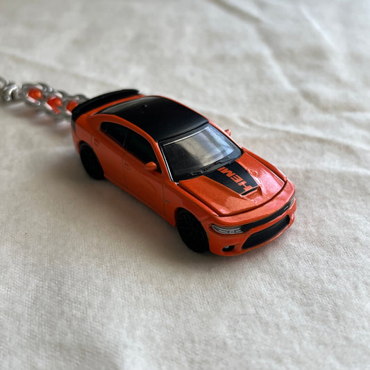 Dodge Charger Beaded Keychain
