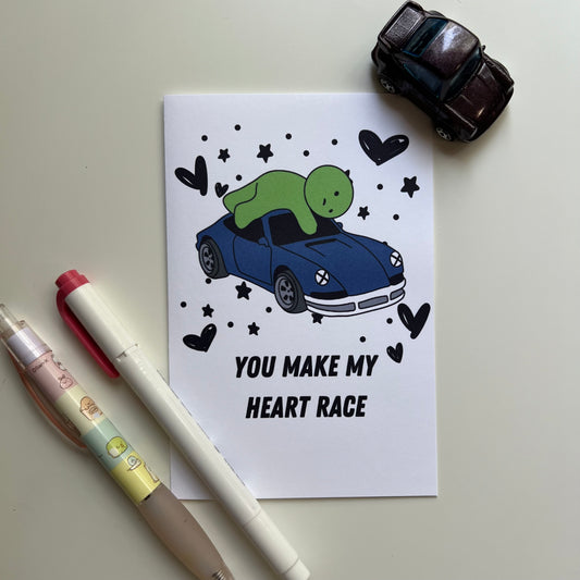 Hugging Porsche '71 Porsche 911 Valentine's Day Card