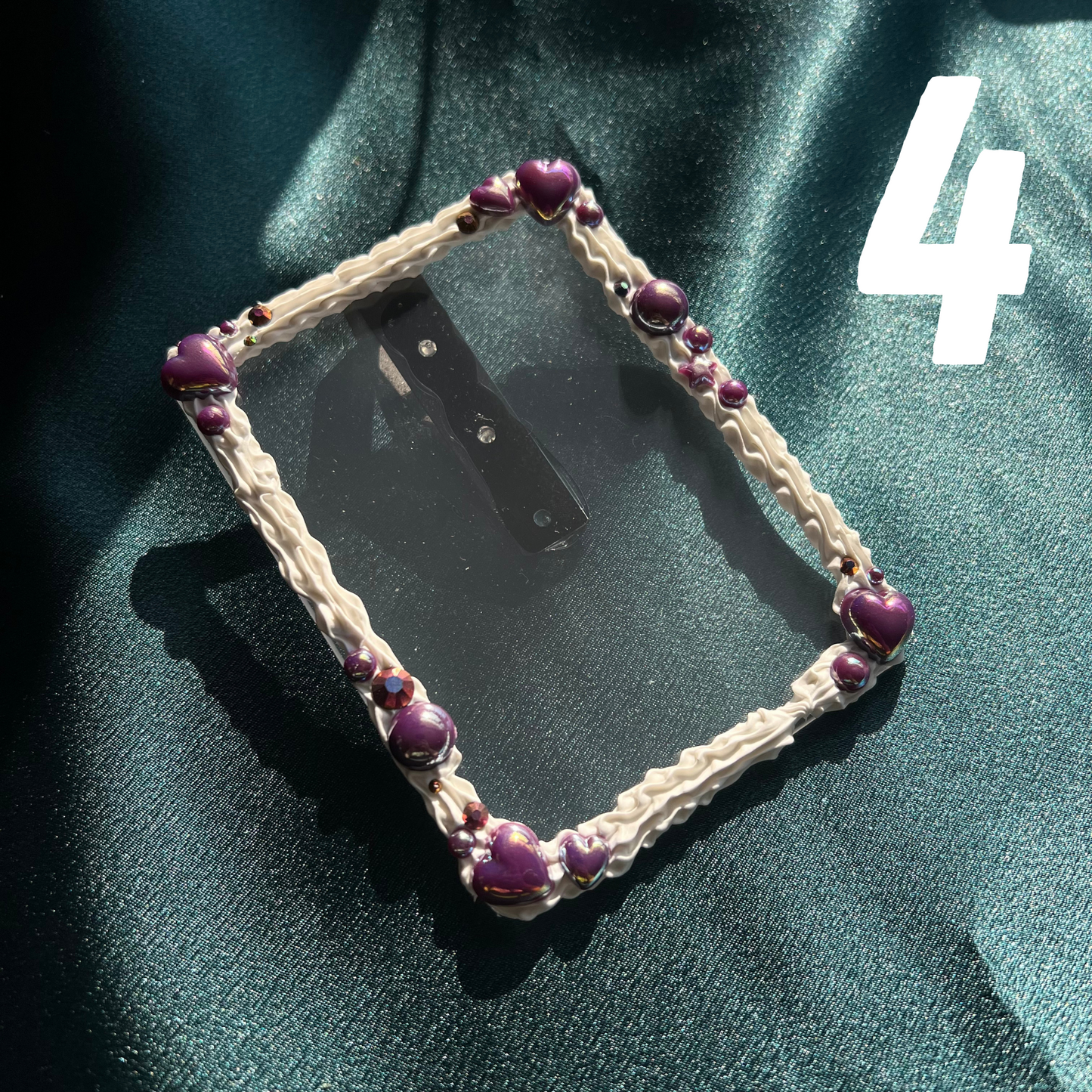 Purple-Green Cake Deco Photo Visor Clip