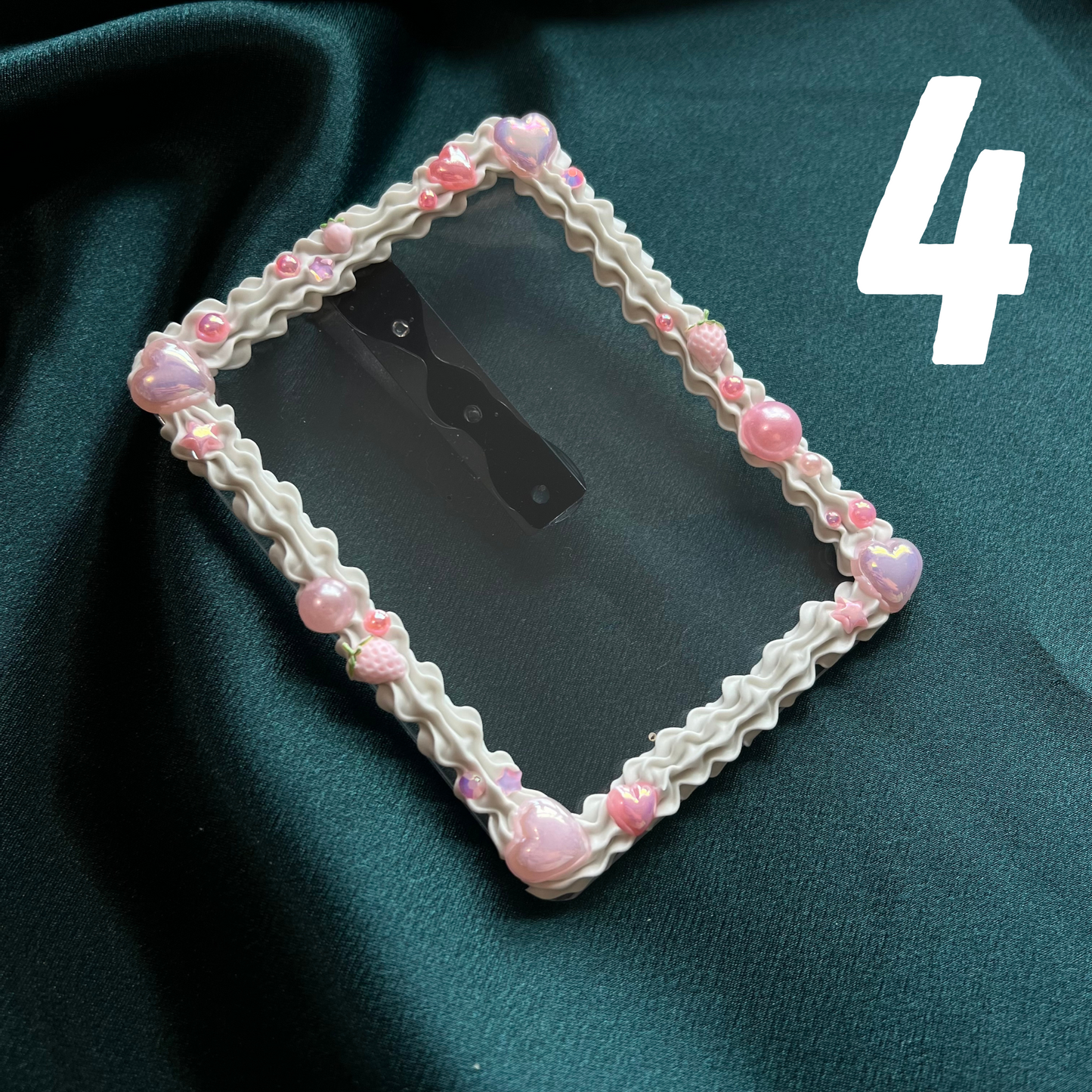 Pink-Red Cake Deco Photo Visor Clip