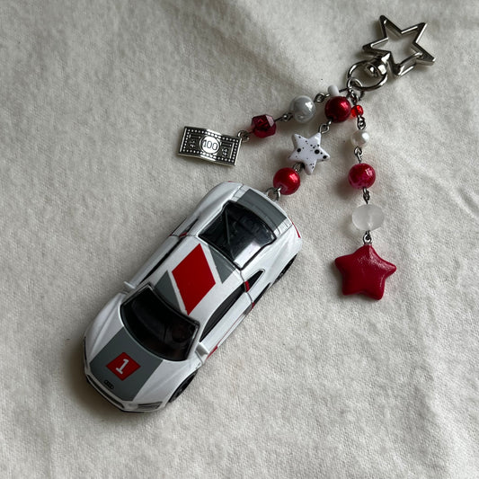 Audi R8 Beaded Keychain