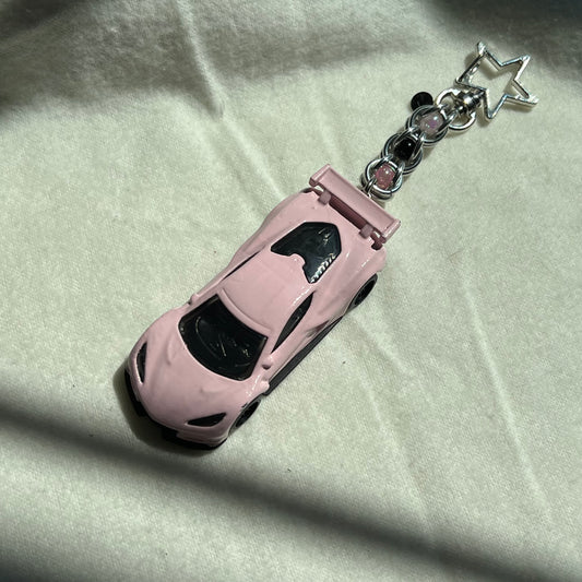 Corvette Beaded Keychain