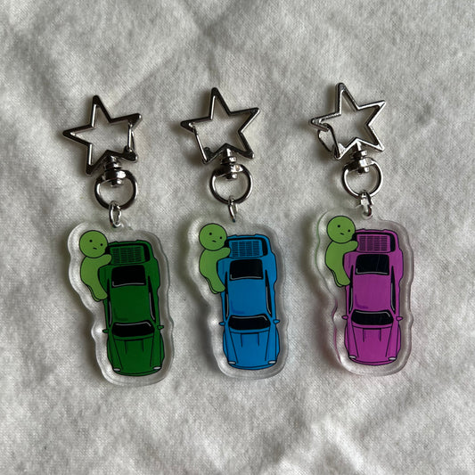 Hugging Porsche 964 Acrylic Keychain