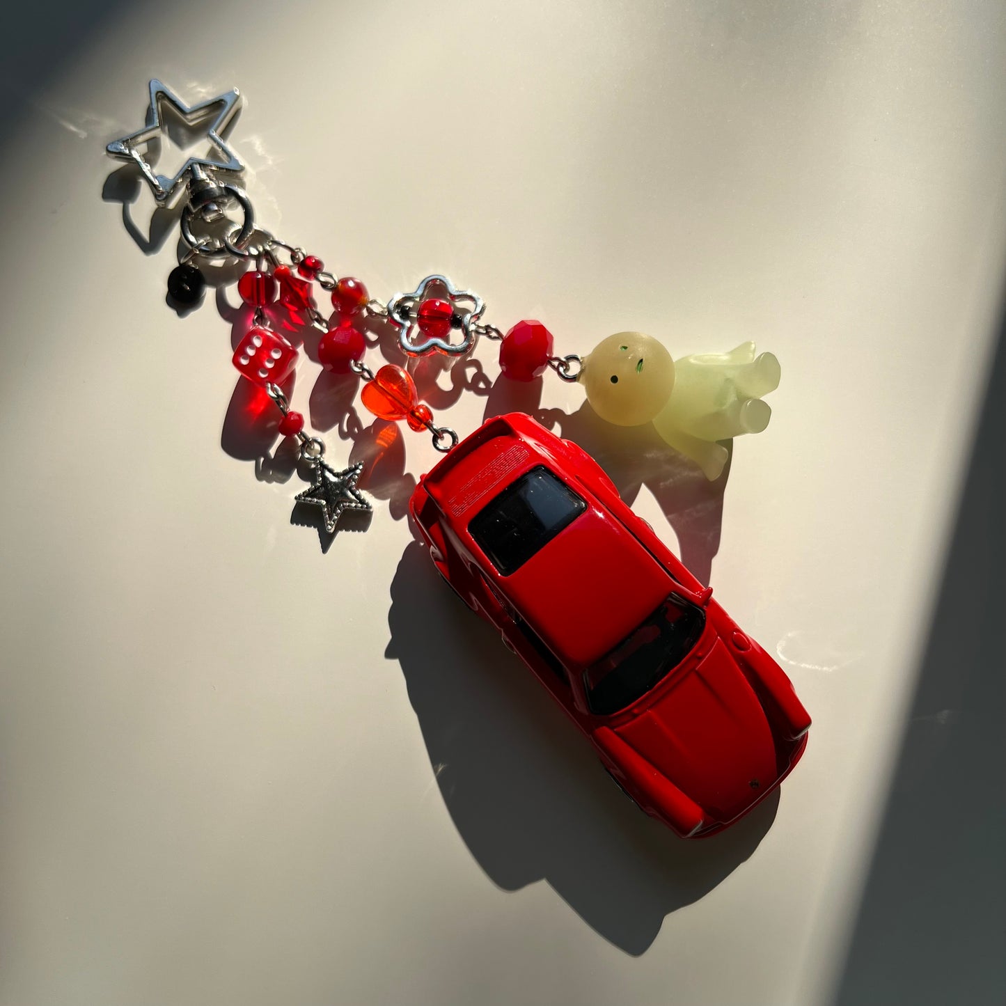 Smiski X Porsche 911 Carrera RS 2.7  Beaded Keychain