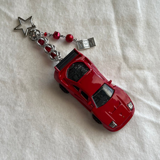 Ferrari F40 Beaded Keychain