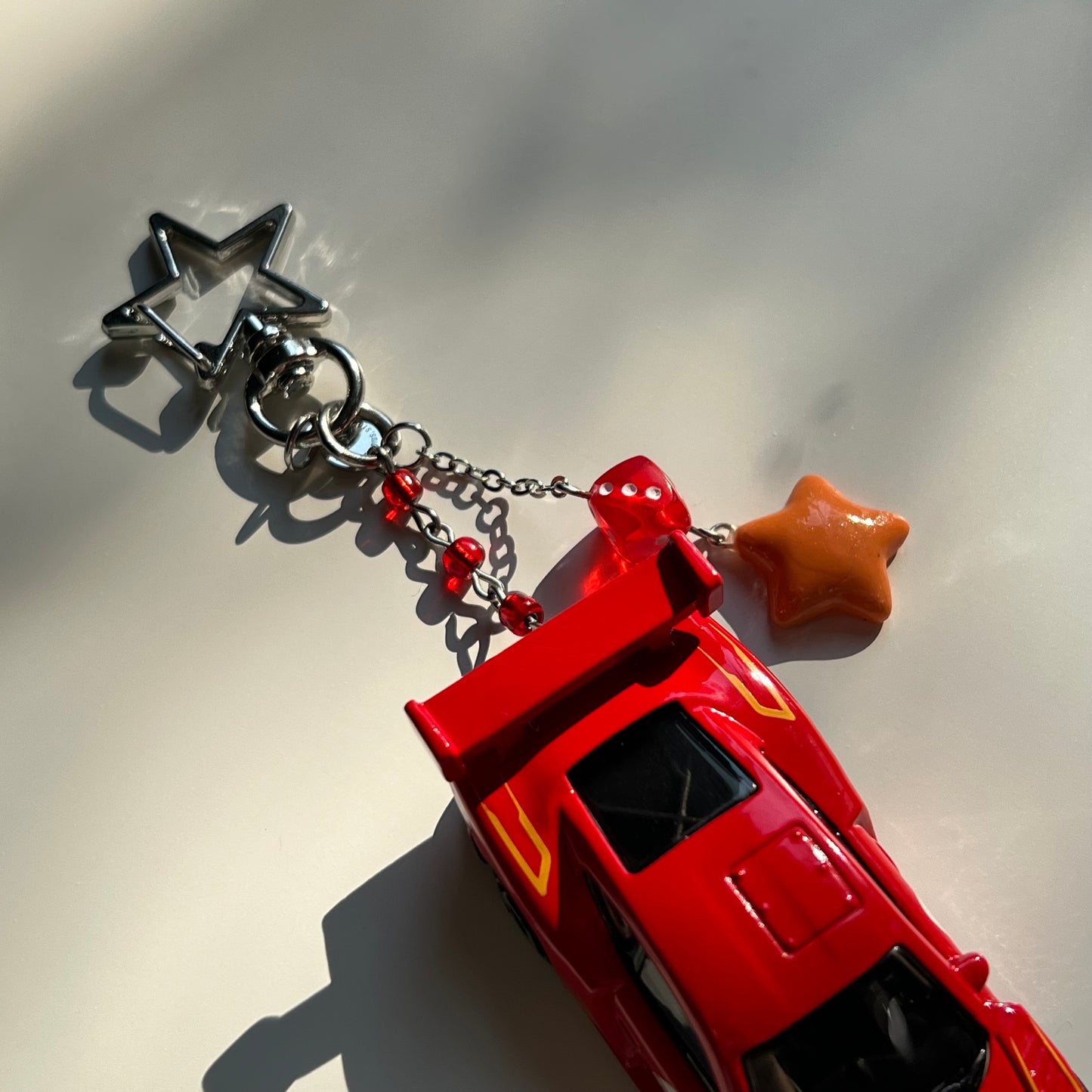 Porsche 935 Beaded Keychain