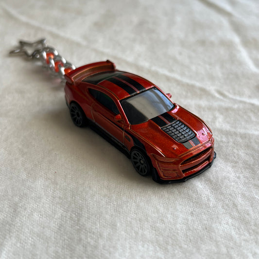 Mustang Beaded Keychain