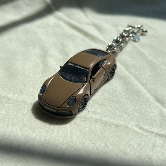 Porsche Carrera Beaded Keychain
