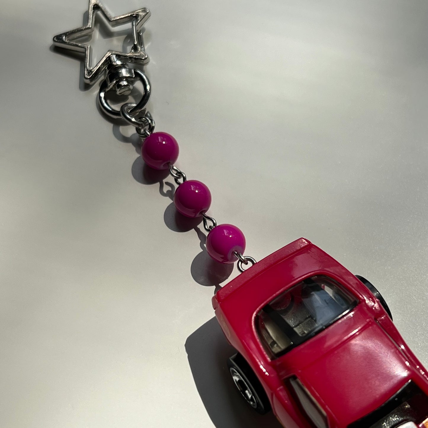 Corvette Beaded Keychain