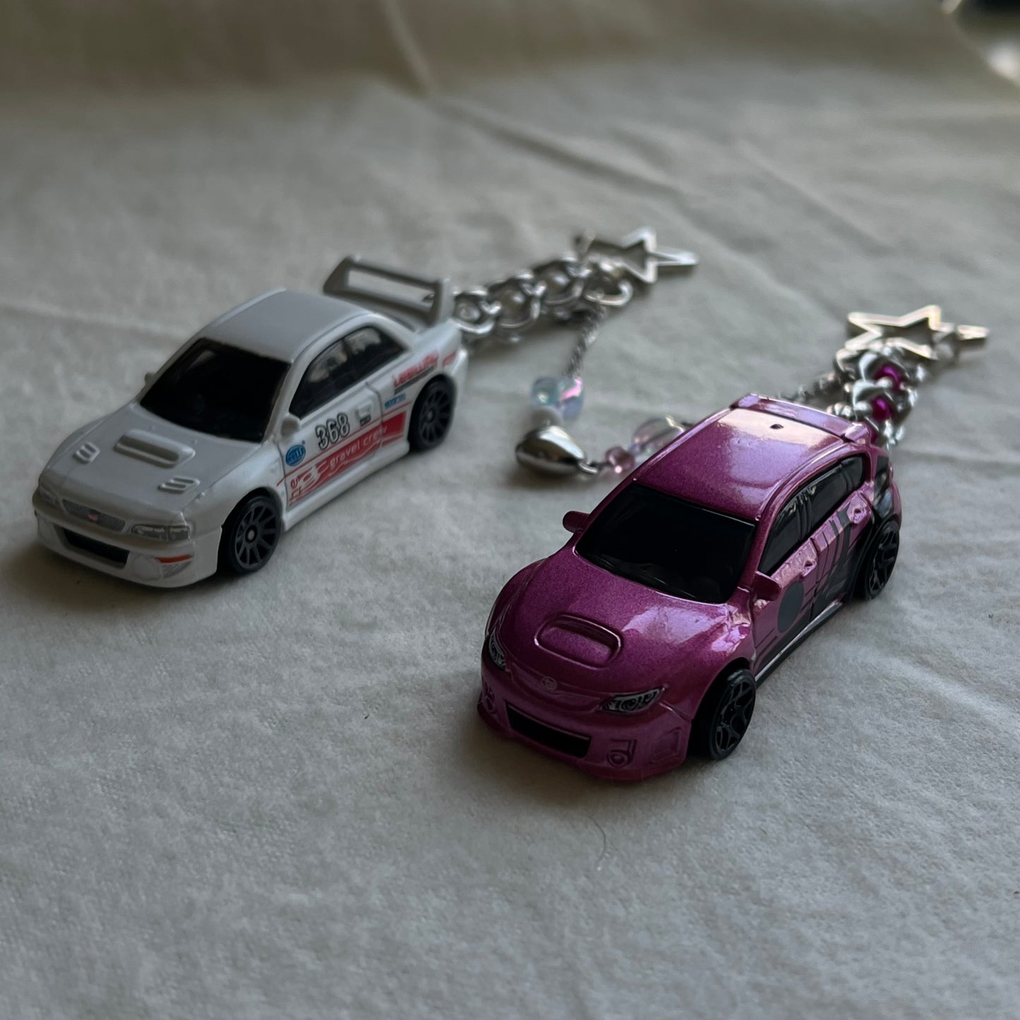Subaru Matching Pair Beaded Keychain