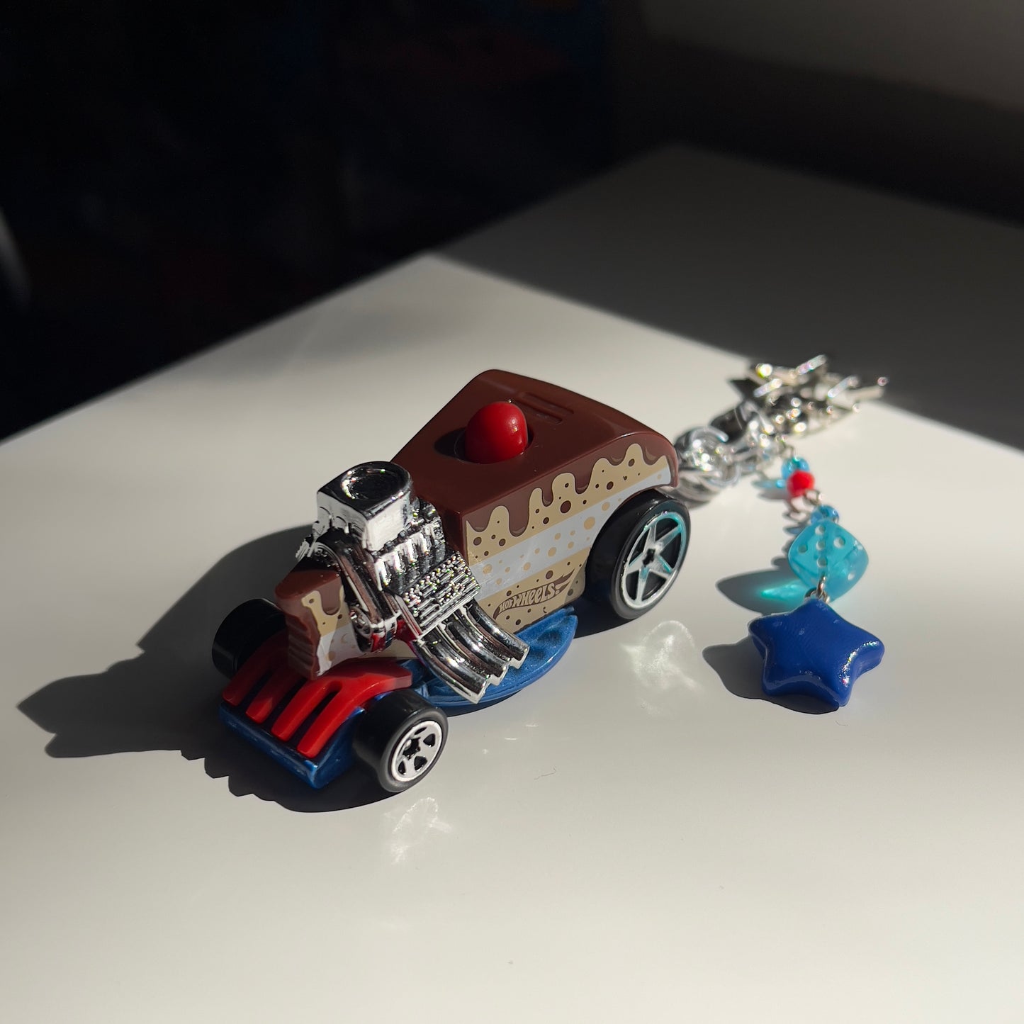 Birthday Burner Beaded Keychain