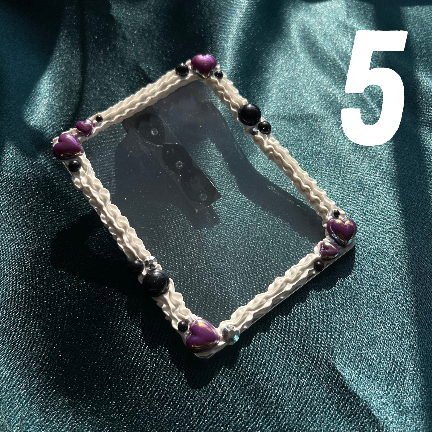 Purple-Green Cake Deco Photo Visor Clip