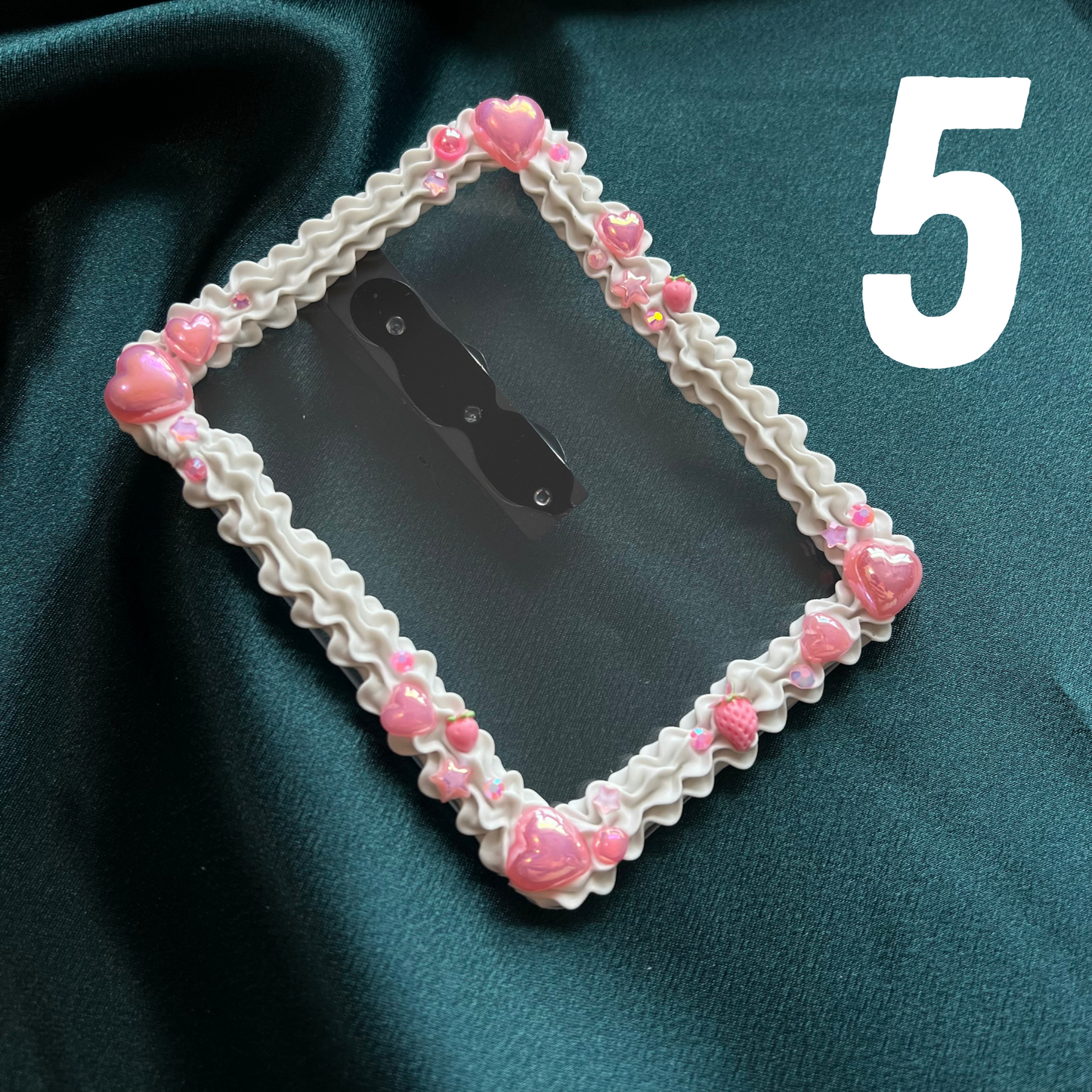 Pink-Red Cake Deco Photo Visor Clip