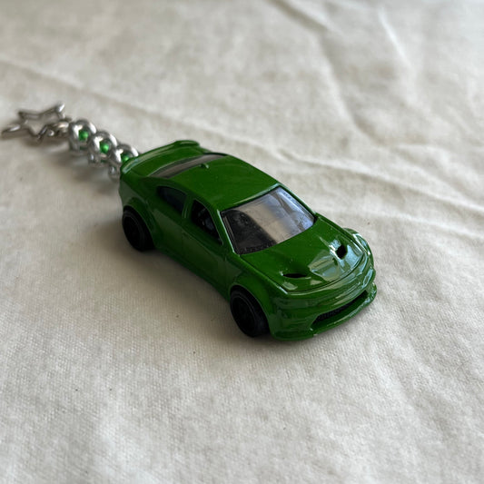 Dodge Charger Beaded Keychain
