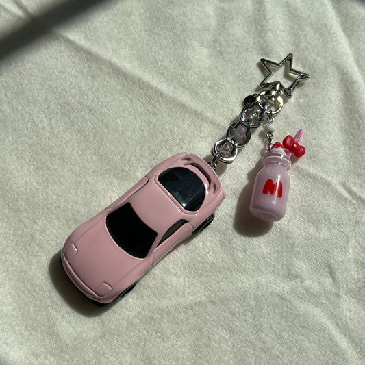 RX-7 Milkshake Beaded Keychain