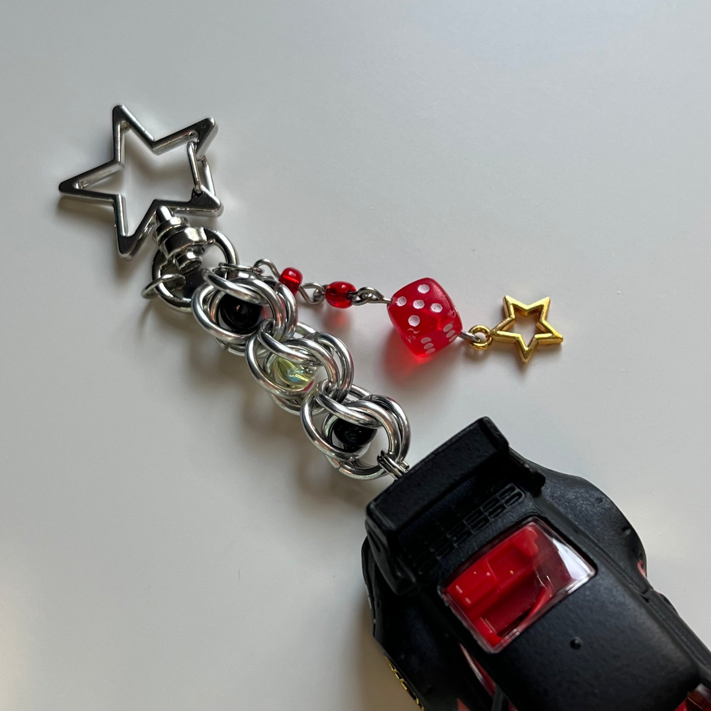 Porsche 993 GT2 Beaded Keychain