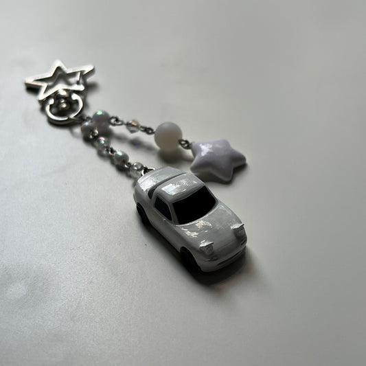 White Miata Keychain