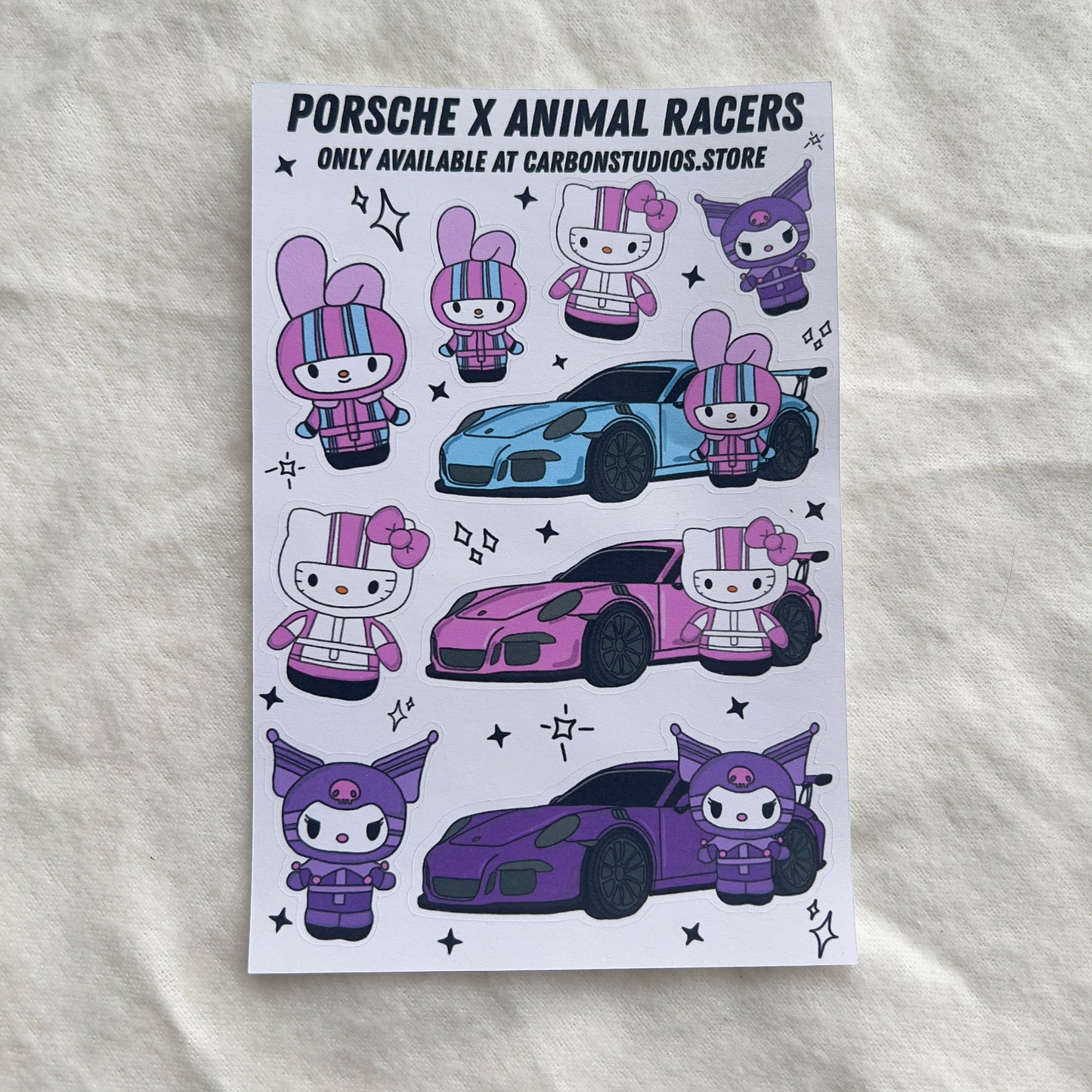 Porsche X Animal Racers V1 Sticker Sheet