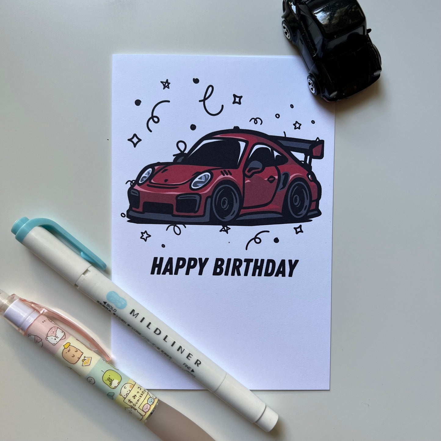 Porsche GT2 Birthday Card