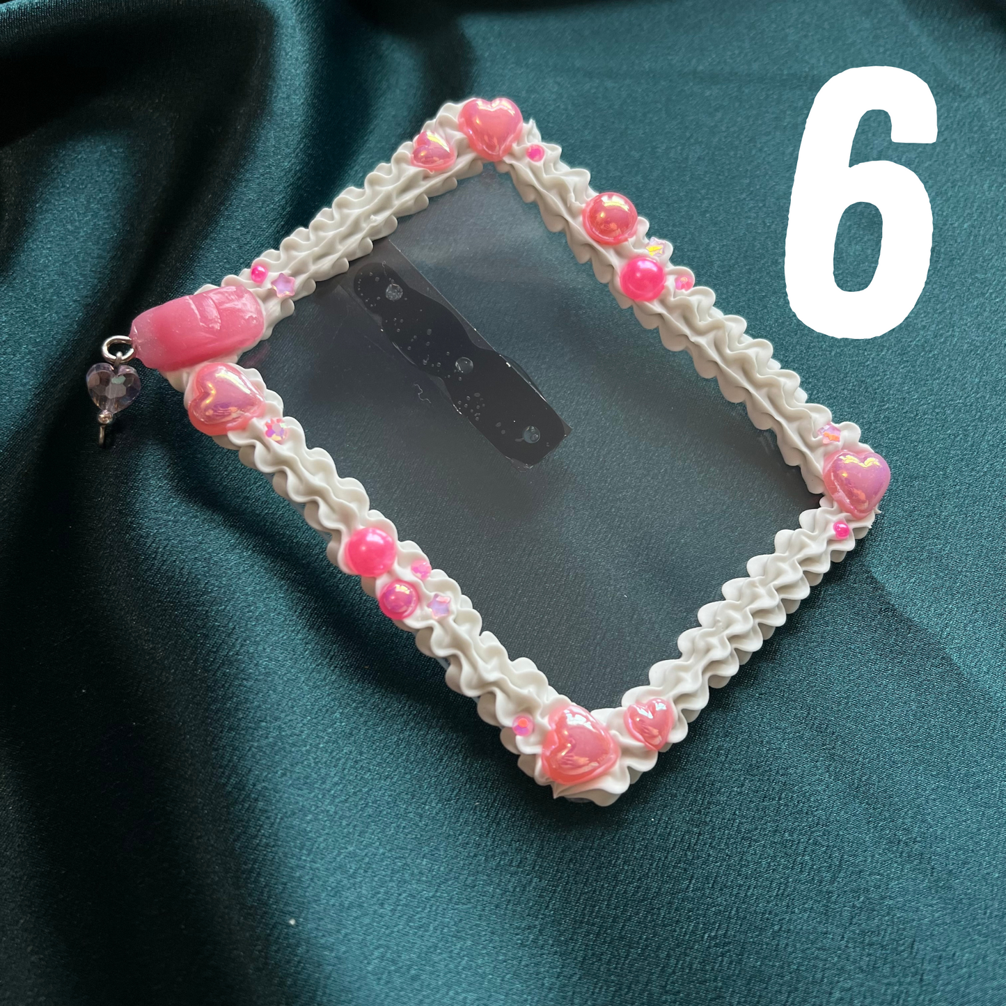 Pink-Red Cake Deco Photo Visor Clip