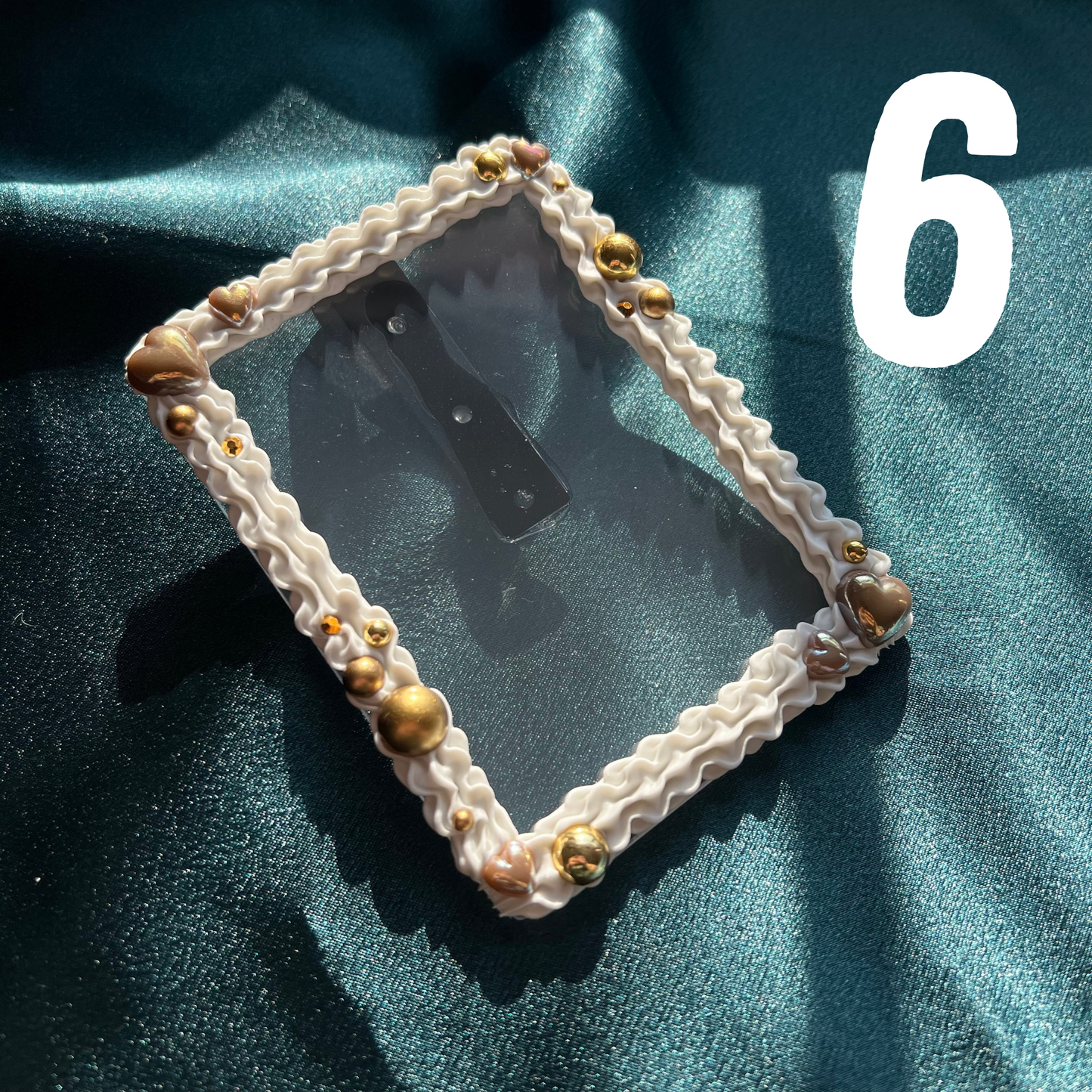 White-Brown Cake Deco Photo Visor Clip