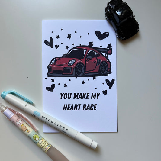 Porsche GT2 Valentine's Day Card