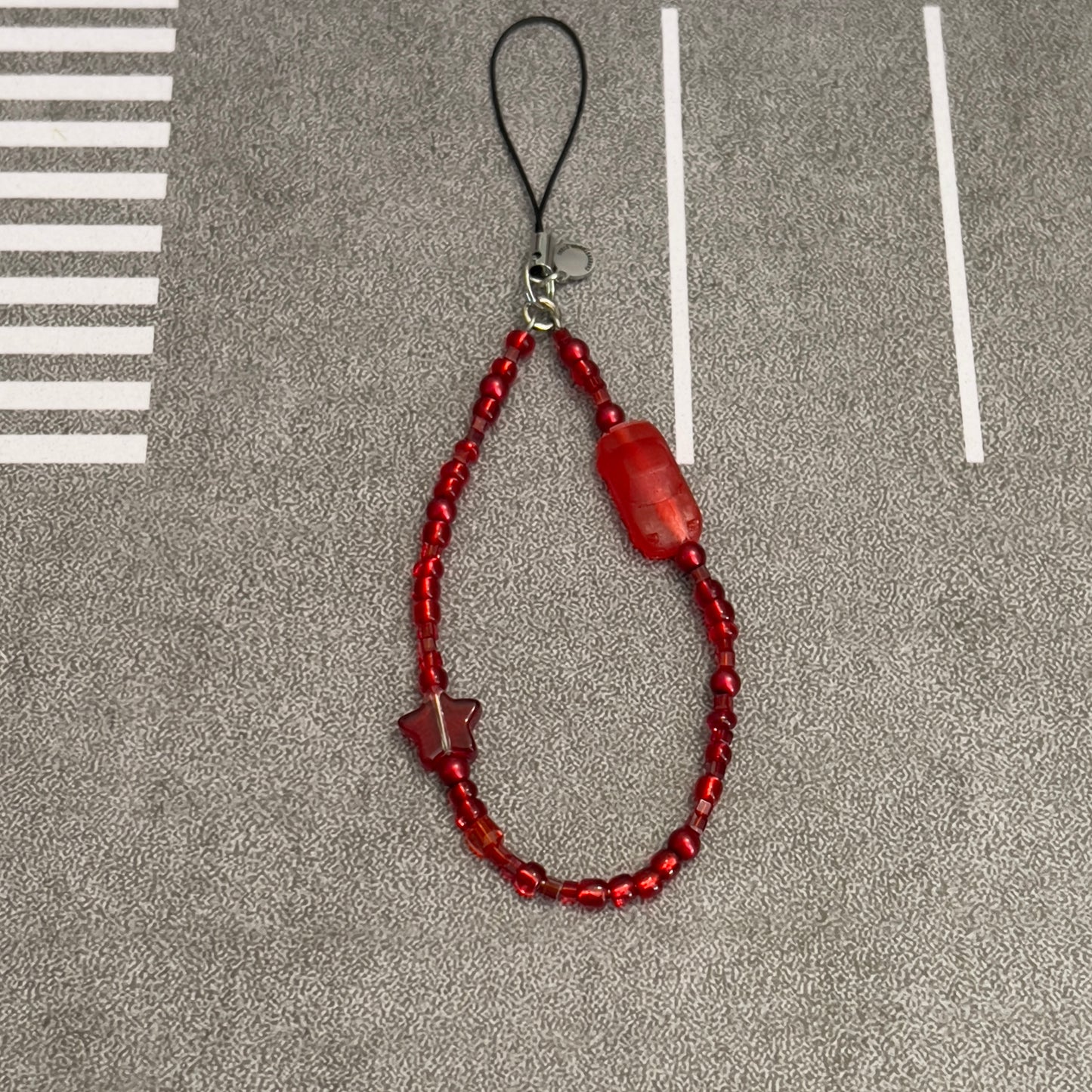 Red Miata Beaded Phone Charm