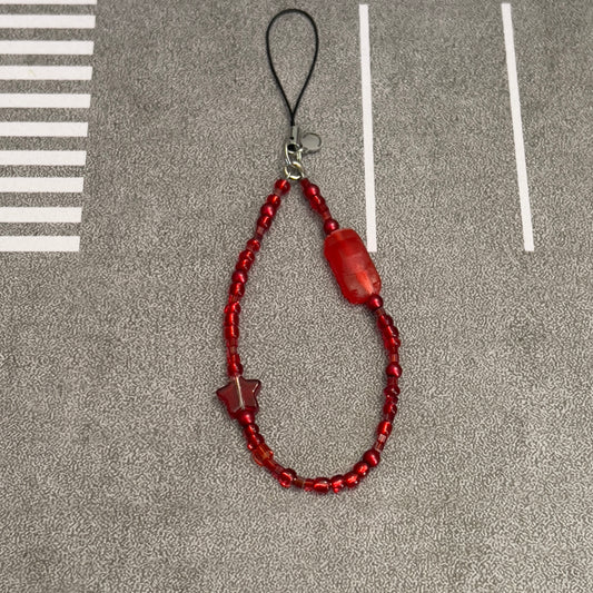 Red Miata Beaded Phone Charm