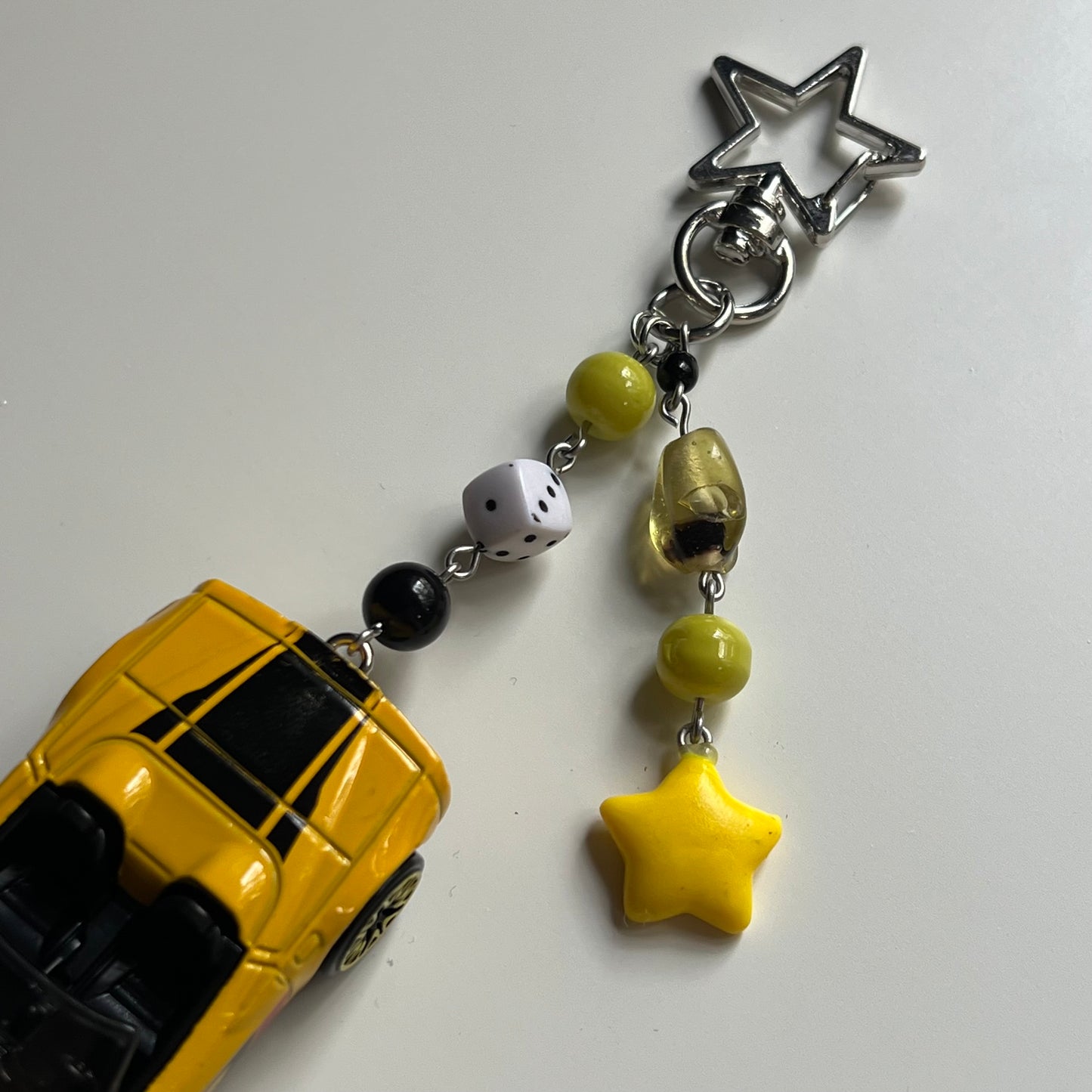 Corvette Beaded Keychain