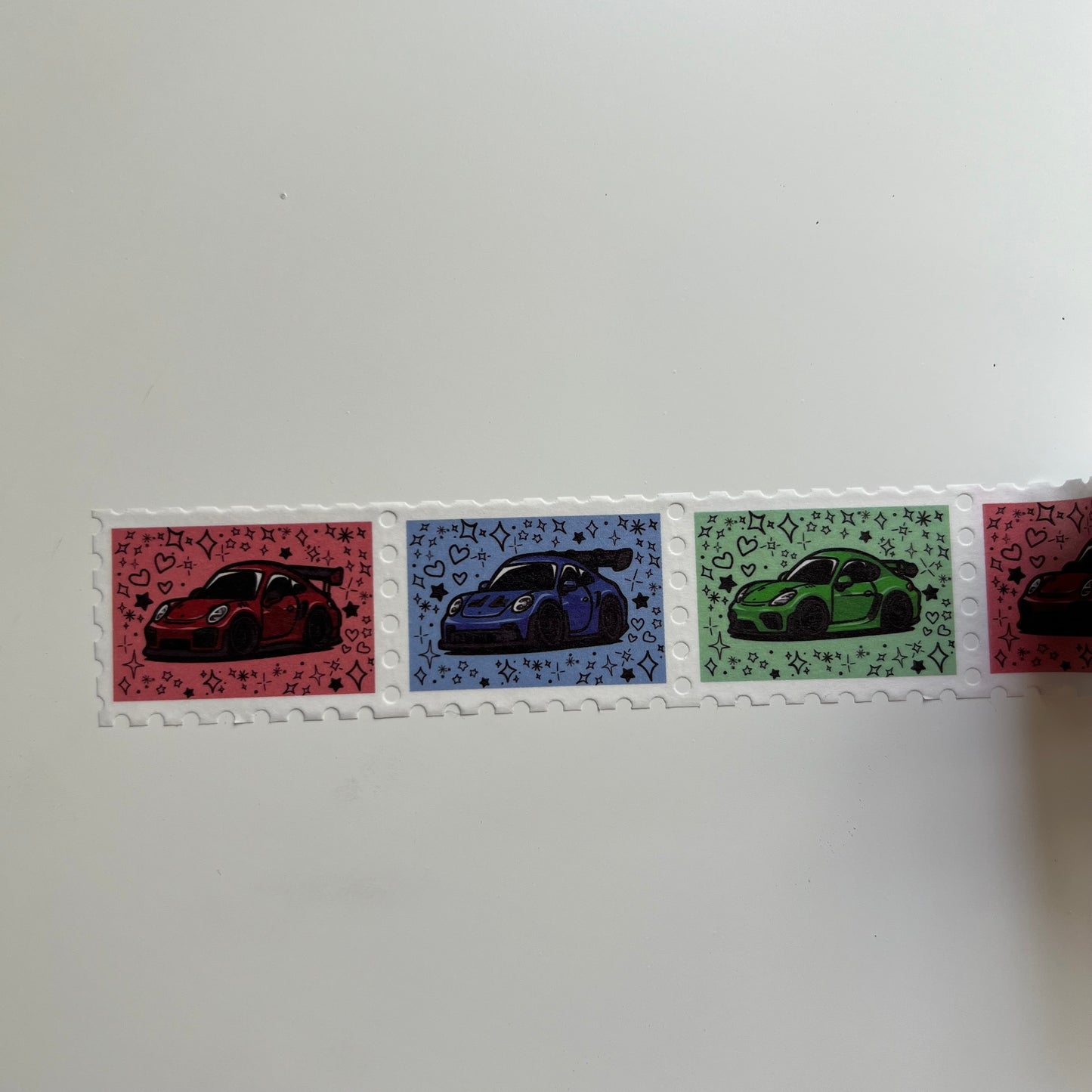 Porsche GT2, GT3, GT4 Stamp Washi Tape