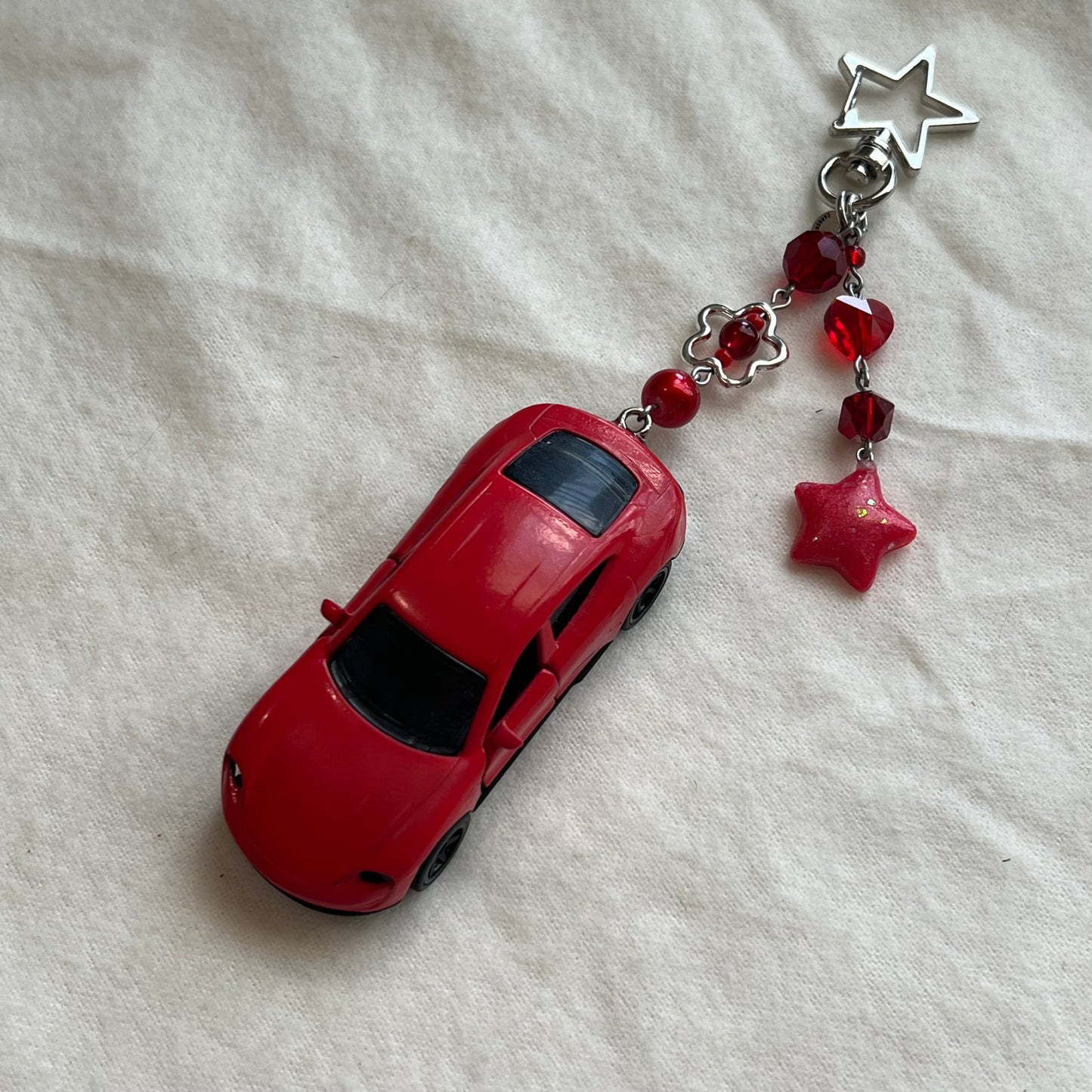 Porsche Taycan Beaded Keychain