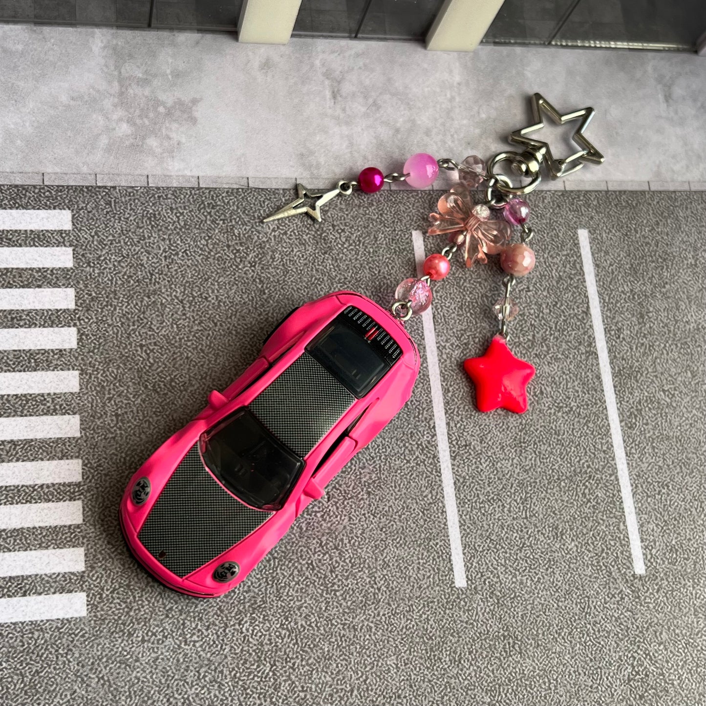 Porsche 911 Carrera 4S Beaded Keychain