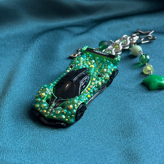 Rhinestone Pagani Zonda Beaded Keychain