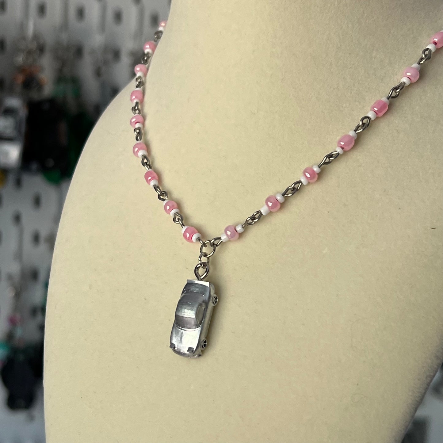 Pink Choker Miata Necklace