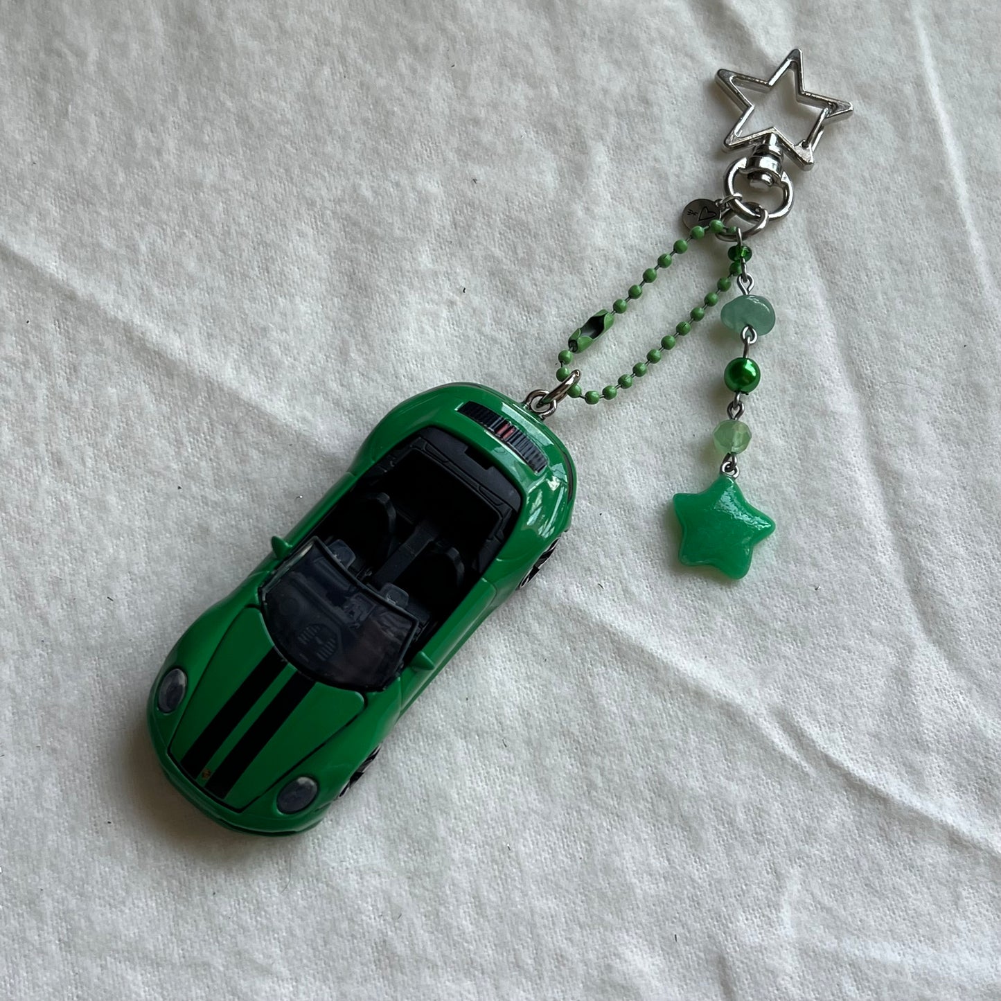 Porsche Carrera Beaded Keychain