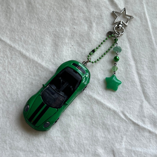 Porsche Carrera Beaded Keychain