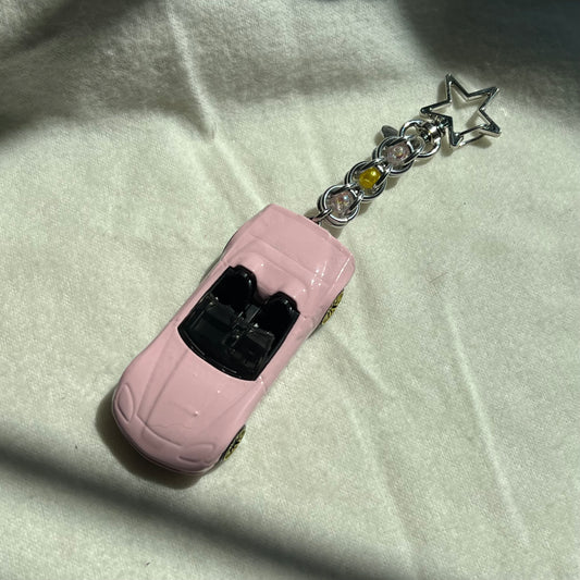 Corvette Beaded Keychain