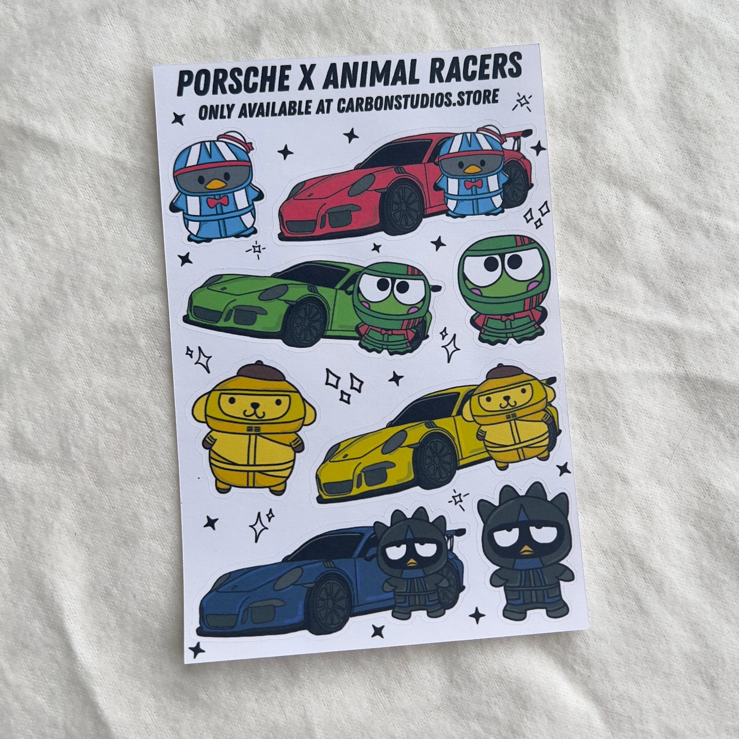 Porsche X Animal Racers V2 Sticker Sheet
