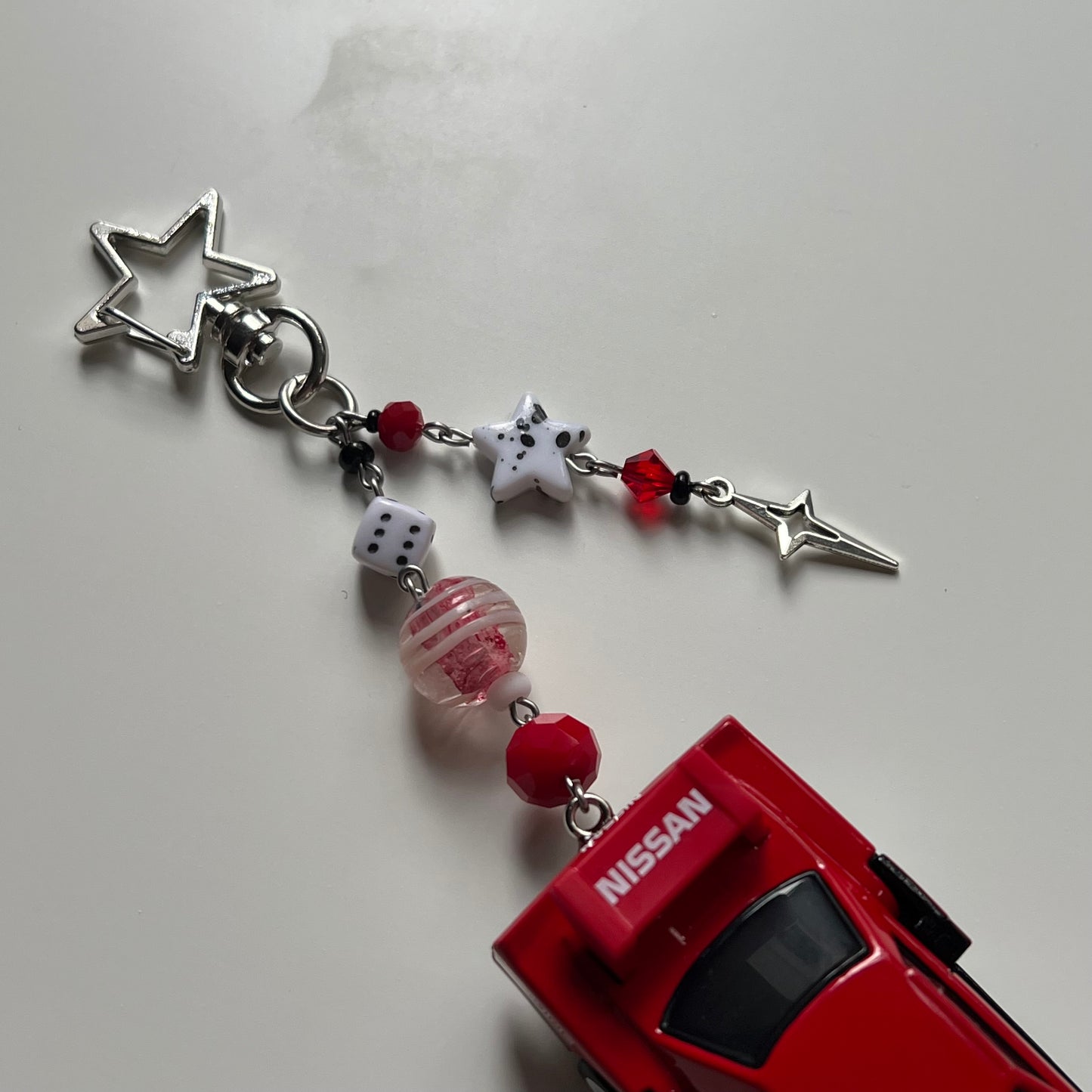 Nissan Skyline Silhouette Beaded Keychain