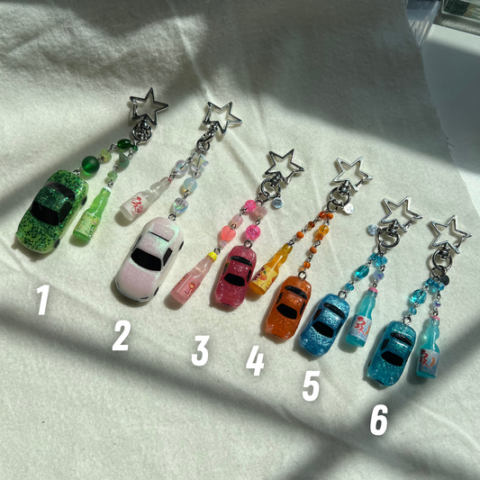 Ramune Miata Beaded Keychain