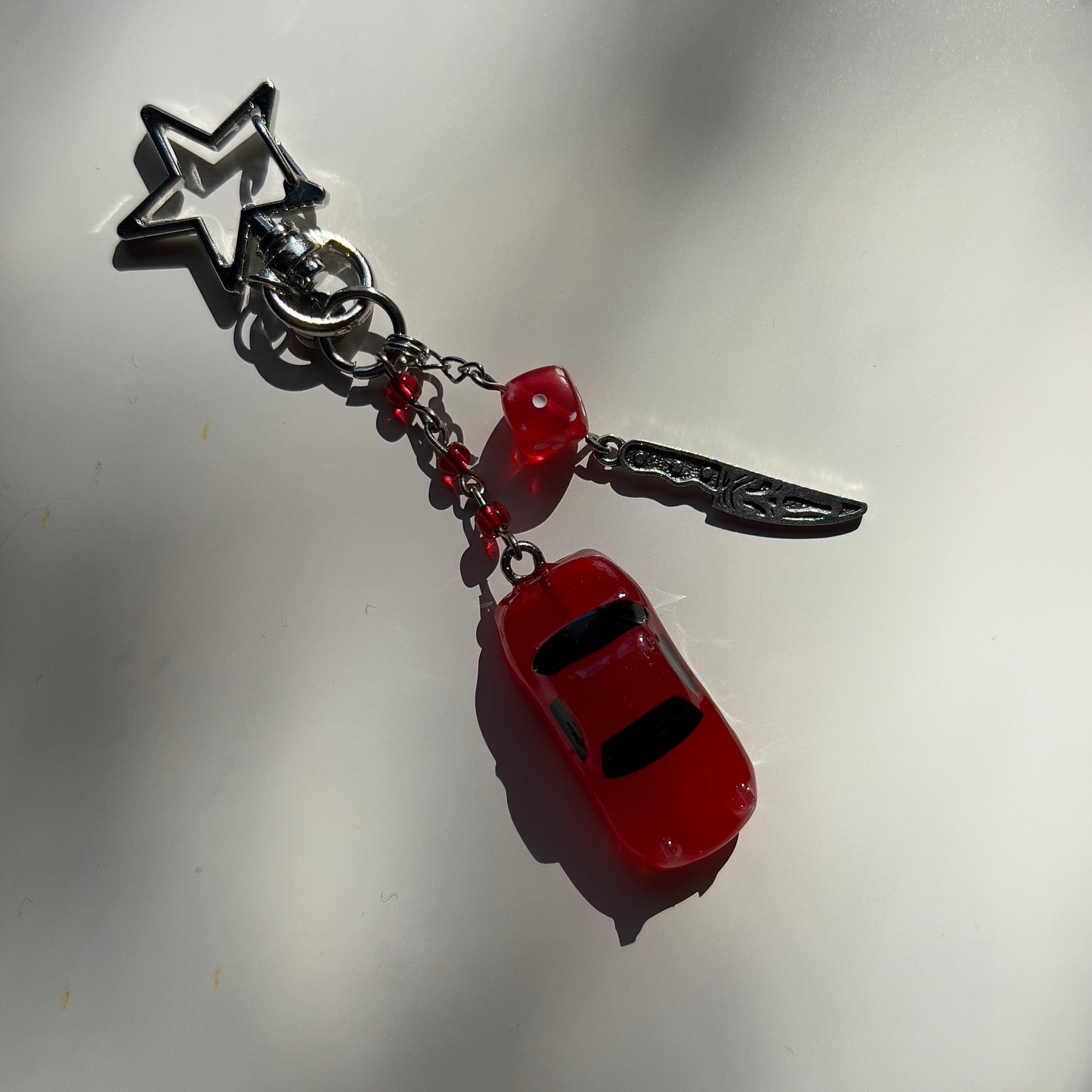 Bleep Blop Miata Beaded Keychain